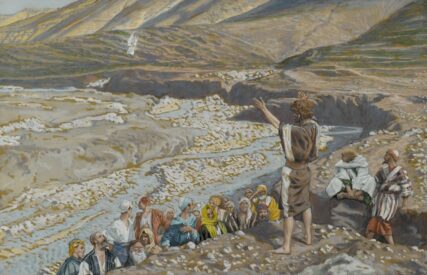 Saint John the Baptist Sees Jesus from Afar James Tissot