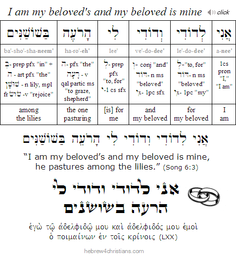 I am my beloved and my beloved is mine