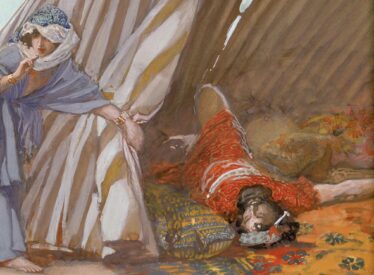 Jael Shows to Barak, Sisera Lying Dead